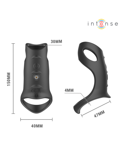 INTENSE - JEROME ADJUSTABLE VIBRATING PENIS RING MODEL 12