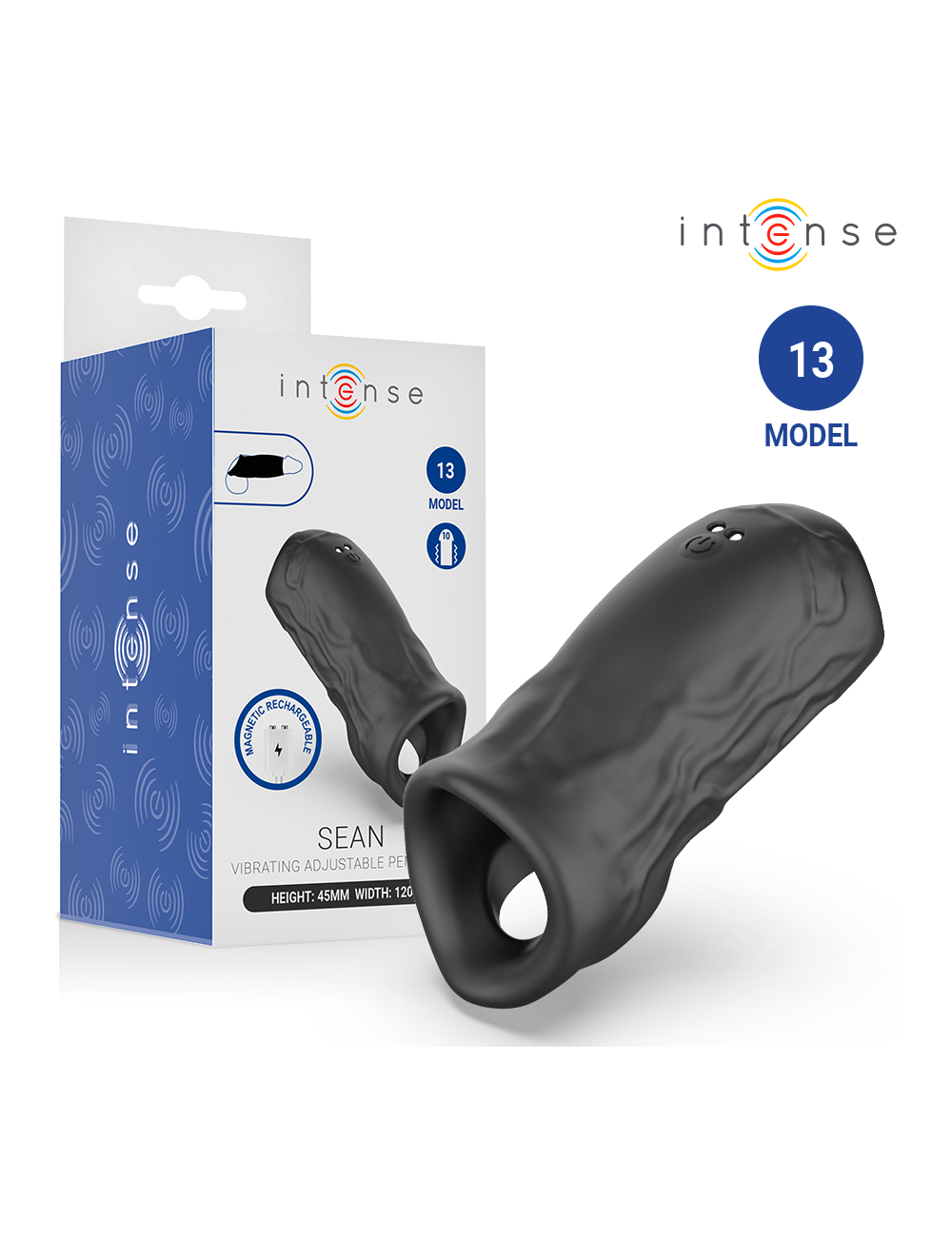 INTENSE - SEAN VIBRATING ADJUSTABLE PENIS RING MODEL 13