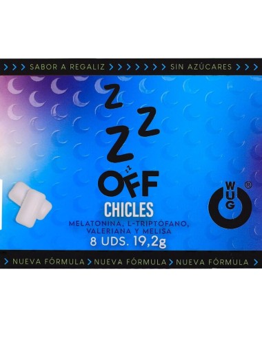 WUG OFF - FUNCTIONAL MELATONIN & VALERIAN LIQUORICE FLAVOUR GUM BLISTER 8 PCS
