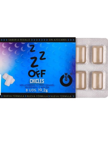 WUG OFF - FUNCTIONAL MELATONIN & VALERIAN LIQUORICE FLAVOUR GUM BLISTER 8 PCS