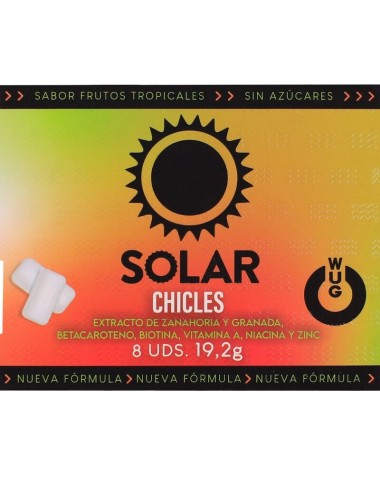WUG SOLAR - FUNCTIONAL VITAMIN & ZINC TROPICAL FRUITS FLAVOUR GUM BLISTER 8 PCS