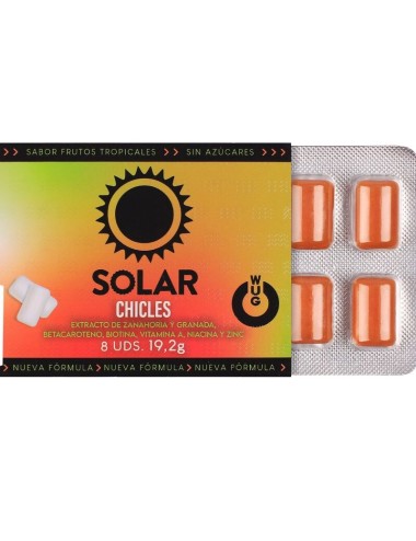 WUG SOLAR - FUNCTIONAL VITAMIN & ZINC TROPICAL FRUITS FLAVOUR GUM BLISTER 8 PCS