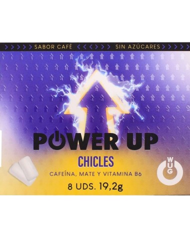 WUG POWER UP – FUNCTIONAL CAFFEINE & MATE COFFEE FLAVOUR GUM BLISTER 8 PCS