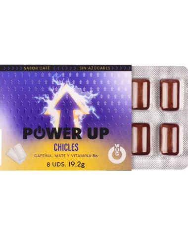 WUG POWER UP – FUNCTIONAL CAFFEINE & MATE COFFEE FLAVOUR GUM BLISTER 8 PCS