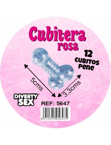 DIABLO PICANTE - 12 PENISES HARD SILICONE HANGING ICE BUCKET PINK