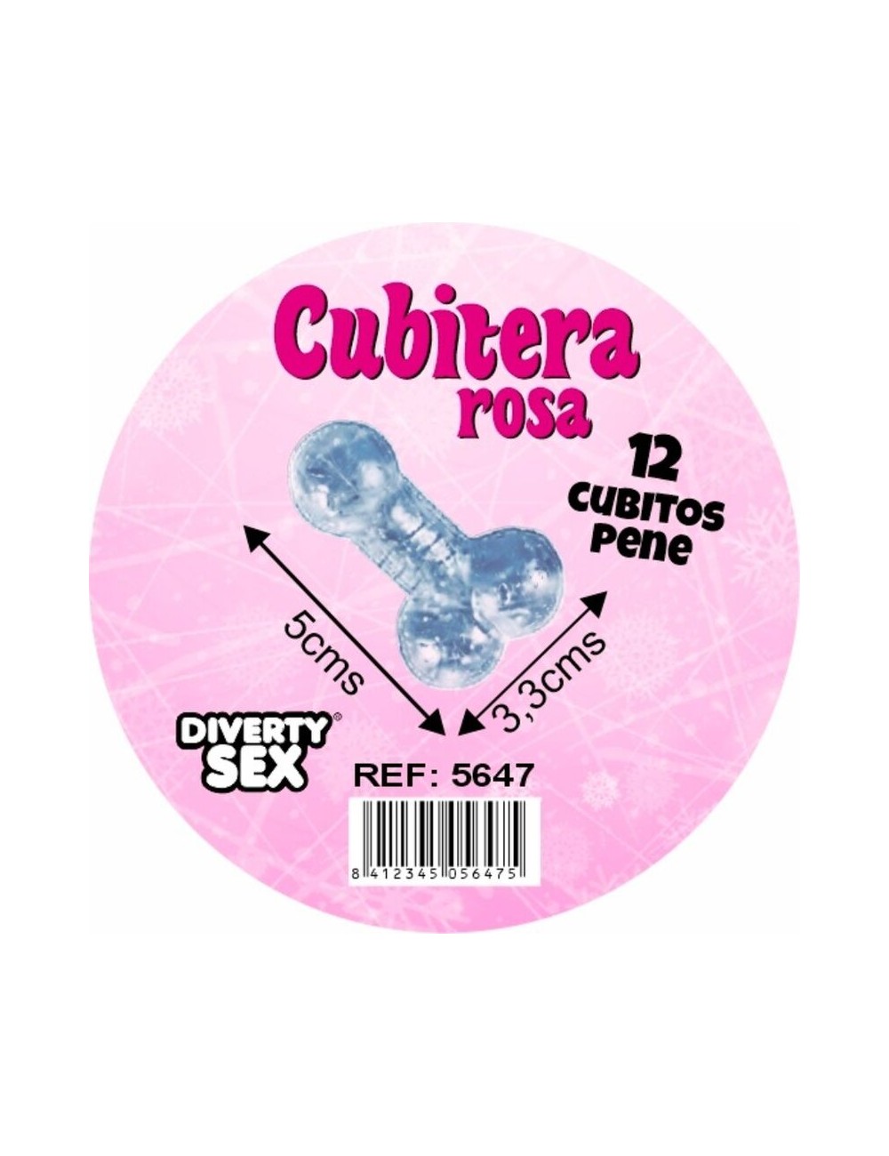 DIABLO PICANTE - 12 PENISES HARD SILICONE HANGING ICE BUCKET PINK