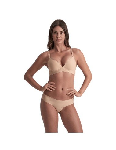 BYE-BRA - INVISIBLE THONG 2 PACK BEIGE & BLACK SIZE L