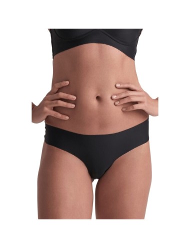BYE-BRA - INVISIBLE THONG 2 PACK BEIGE & BLACK SIZE XL
