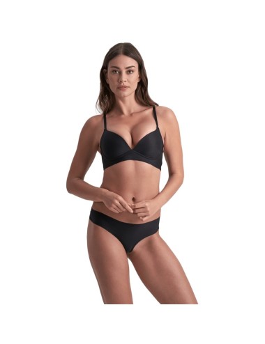 BYE-BRA - INVISIBLE THONG 2 PACK BEIGE & BLACK SIZE XL