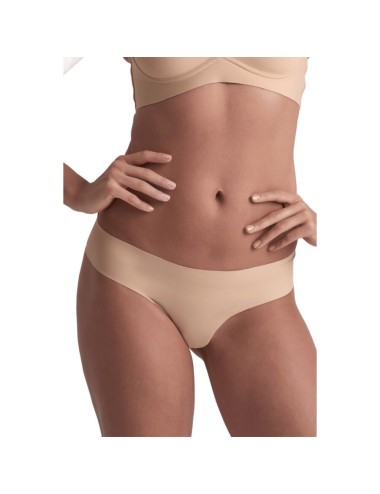 BYE-BRA - INVISIBLE THONG 2 PACK BEIGE & BLACK SIZE XXL