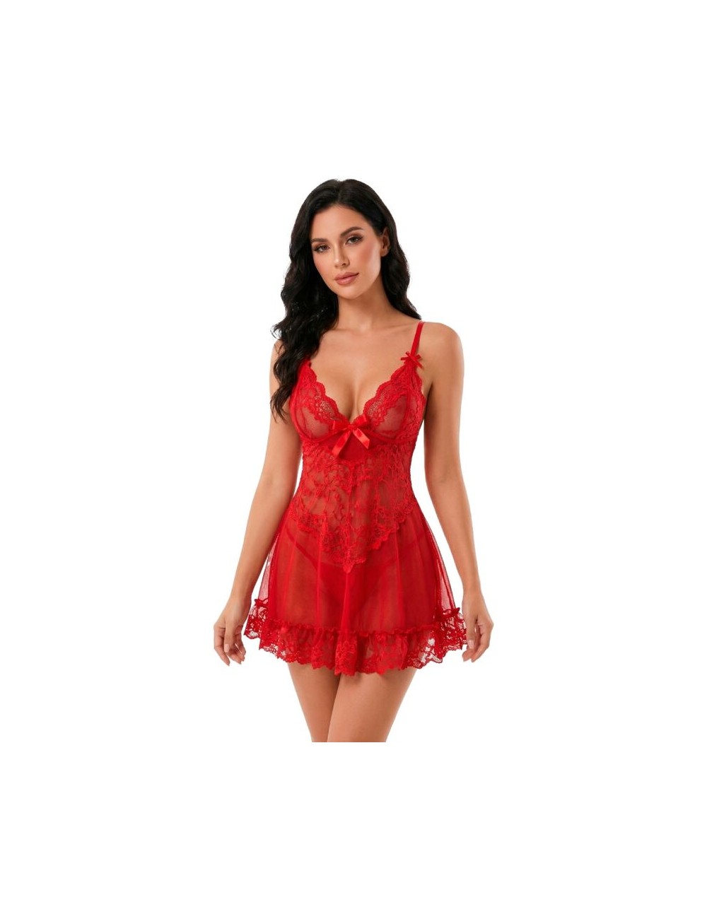 LIVCO CORSETTI FASHION - NUIT SET T-SHIRT + RED PANTY 2028 S/M