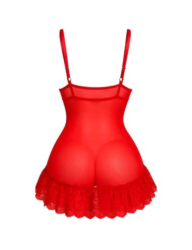 LIVCO CORSETTI FASHION - NUIT SET T-SHIRT + RED PANTY 2028 S/M