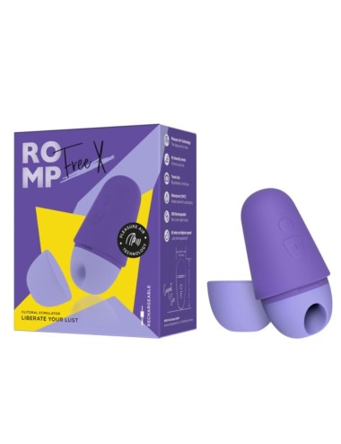 ROMP - FREE X CLITORAL STIMULATOR WITH LID 10 LEVELS RECHARGEABLE PURPLE