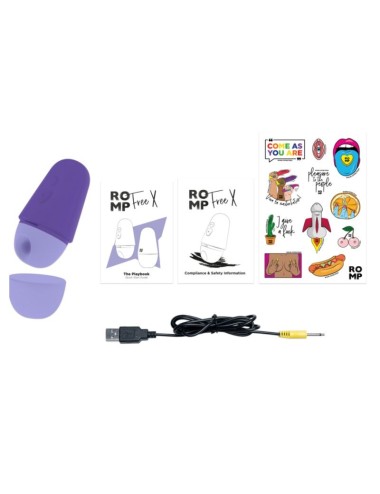 ROMP - FREE X CLITORAL STIMULATOR WITH LID 10 LEVELS RECHARGEABLE PURPLE