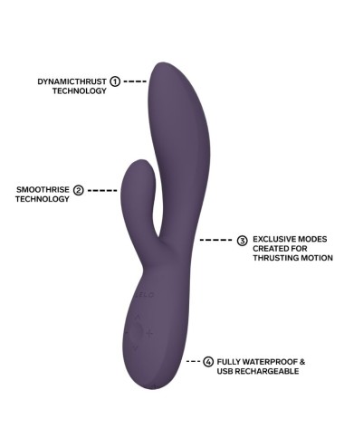 LELO - INA THRUST RABBIT THRUSTING VIBRATOR PURPLE
