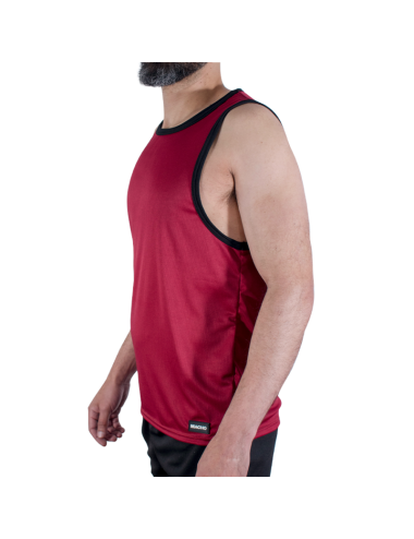 MACHO - CMV003 MAROON GYM T-SHIRT L/XL