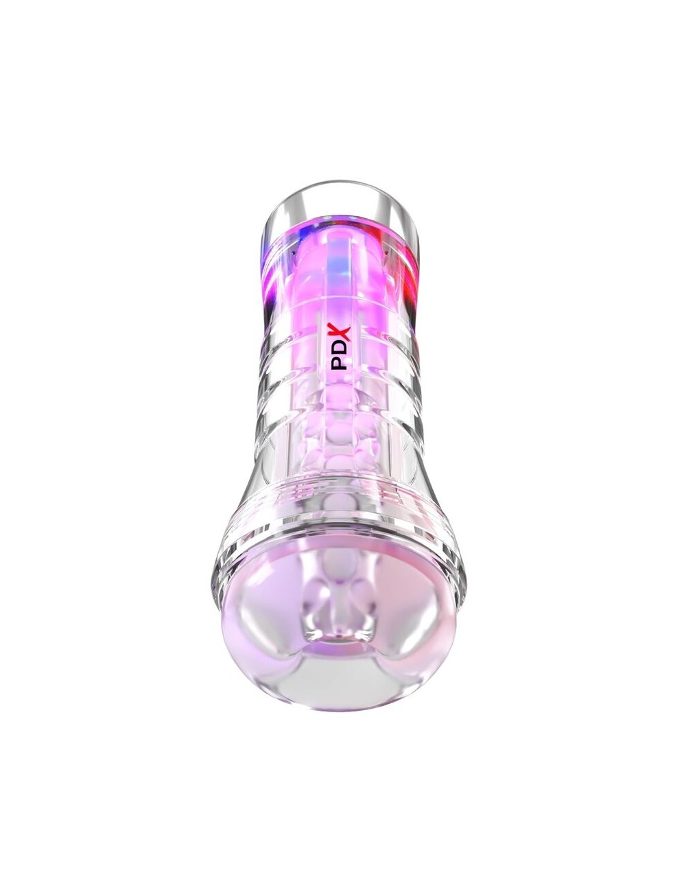 PDX ELITE - VIEWTUBE XXL LED TRANSPARENT STROKER 27.3 CM