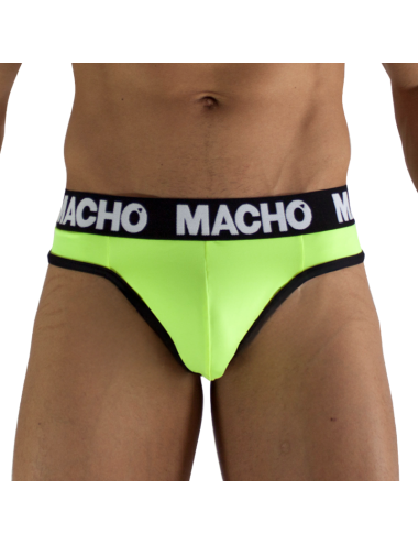 MACHO - MTG001 FLUORESCENT YELLOW THONG SIZE L