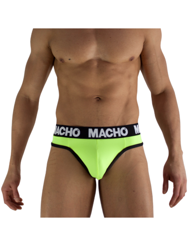 MACHO - MTG001 FLUORESCENT YELLOW THONG SIZE XL