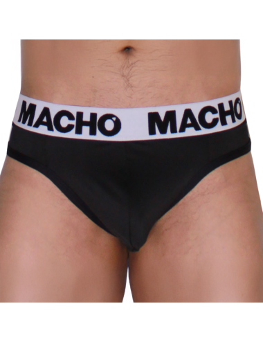 MACHO - MTG002  BLACK/BLACK THONG M