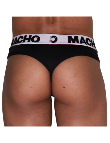 MACHO - MTG002  BLACK/BLACK THONG M