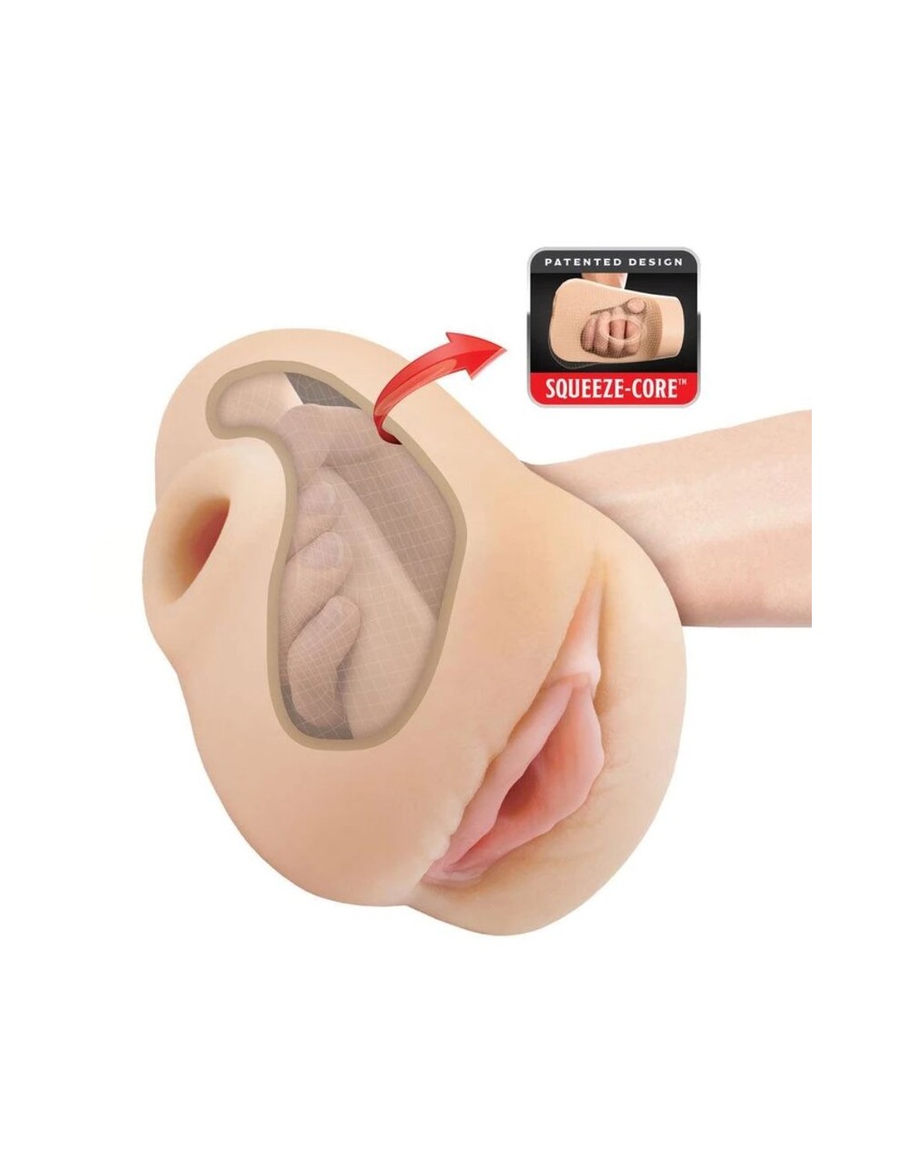 PDX PLUS - REALISTIC VAGINA PUSSY POUNDER SQUEEZE STROKER 18 CM