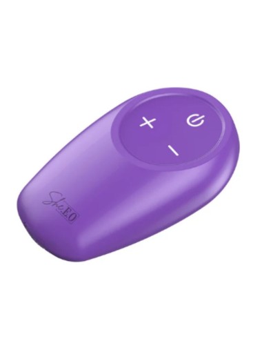SHE.E.O - ROTATING VIBRATING ANAL STIMULATOR WITH REMOTE CONTROL - PURPLE