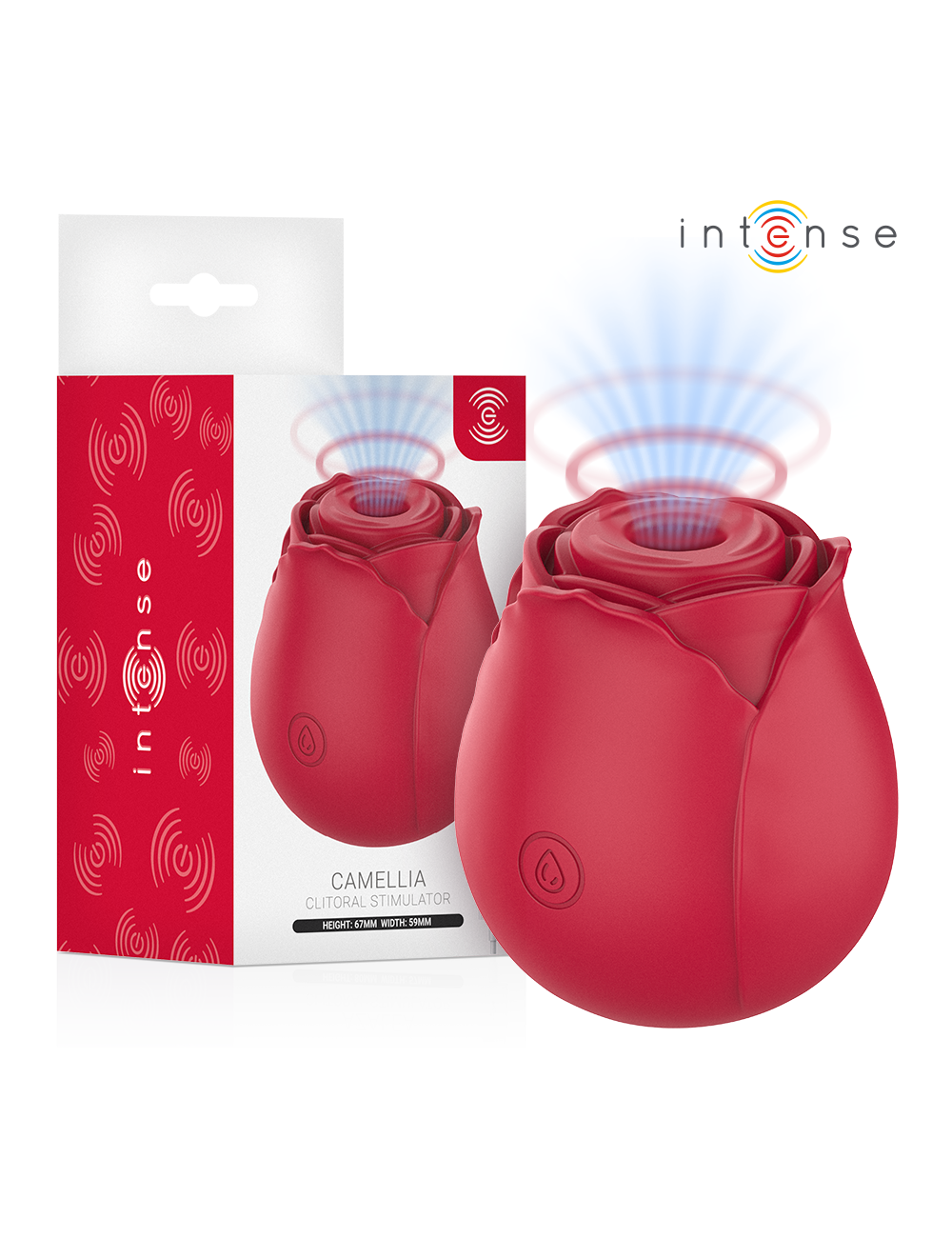 INTENSE - CAMELLIA CLITORAL SUCTION ROSE BY WAVES BORDEAUX