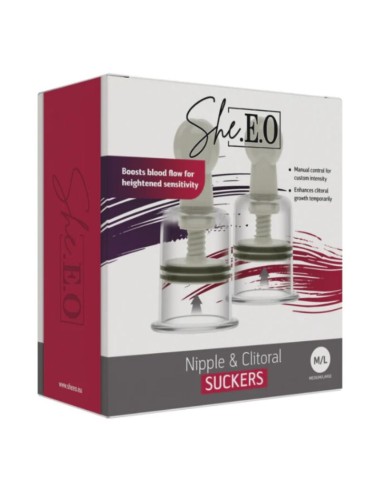 SHE.E.O - NIPPLE AND CLITORAL SUCTION DEVICES M/L