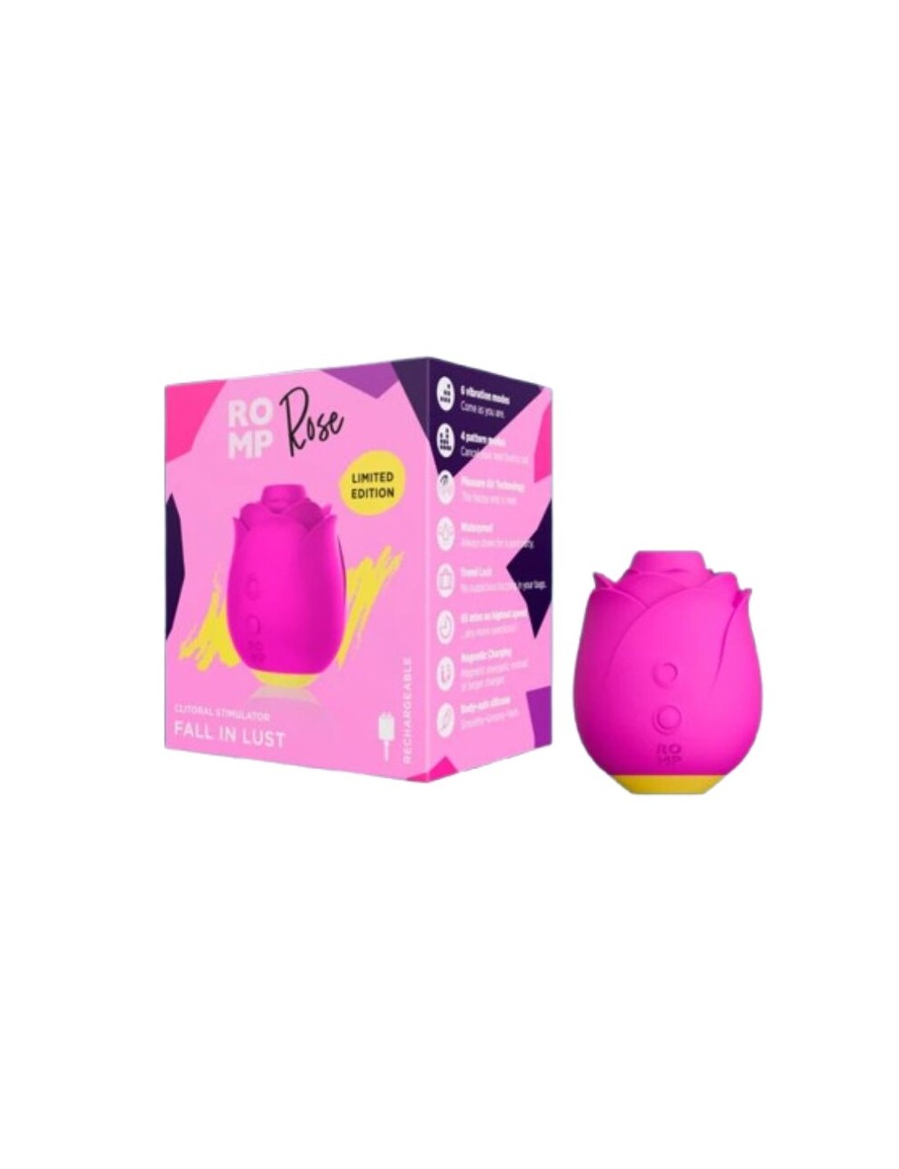 ROMP - ROSE 2.0 CLITORAL SUCTION TOOL PINK SHAPE LIMITED EDITION