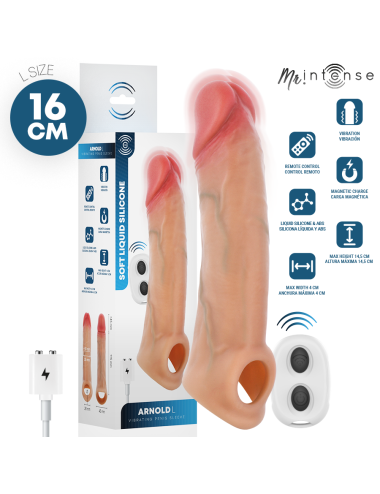 MR INTENSE - ARNOLD L ULTRA-REALISTIC VIBRATING PENIS SLEEVE REMOTE CONTROL 16 CM -Ø- 4.5 CM