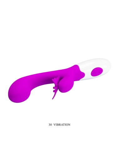 PRETTY LOVE - BUTTERFLY KISS 30 FUNCTION RABBIT VIBRATOR PURPLE