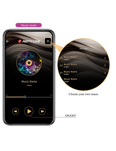 PRETTY LOVE - KLAY THRUSTING EGG VIBRATOR APP CONTROL PURPLE