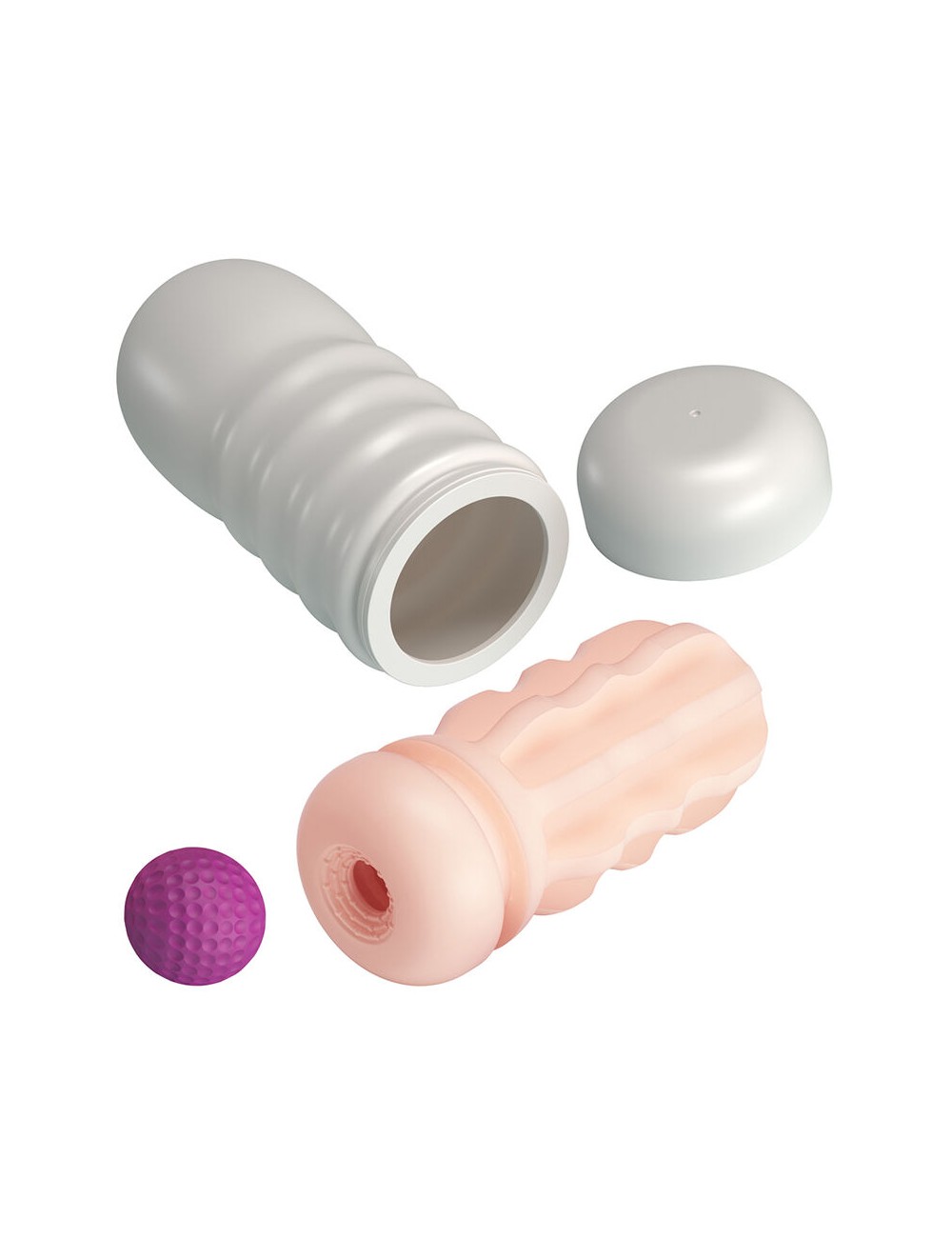 PRETTY LOVE - VAGINAL SMOOTHING MASTURBATOR WITH SUCTION CUP AND INTERNAL TEXTURES