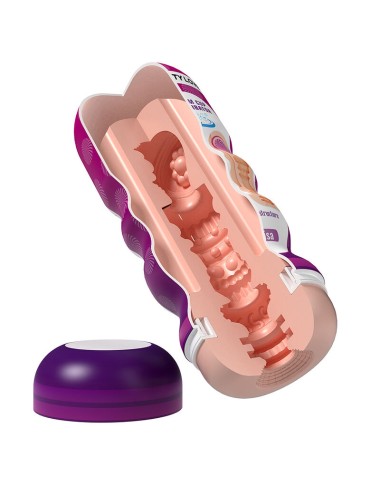 PRETTY LOVE - VAGINAL SMOOTHING MASTURBATOR WITH SUCTION CUP AND INTERNAL TEXTURES