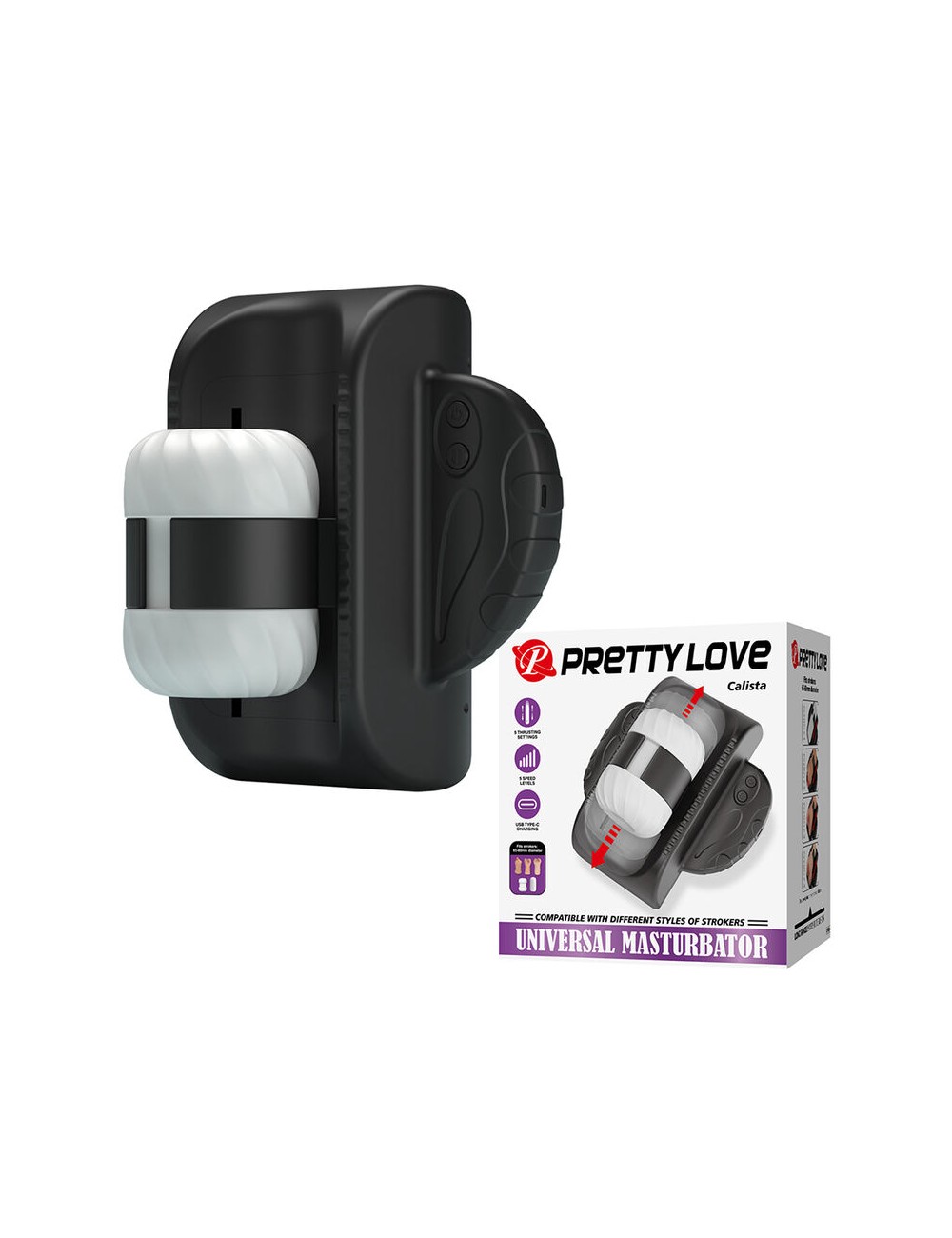 PRETTY LOVE - CALISTA UNIVERSAL AUTOMATIC MASTURBATOR BLACK