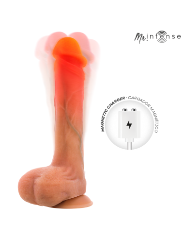 MR INTENSE - BRADLEY SILICONE VIBRATING DILDO WITH HEAT EFFECT AND REMOTE CONTROL 21 CM -Ø- 4.2 CM