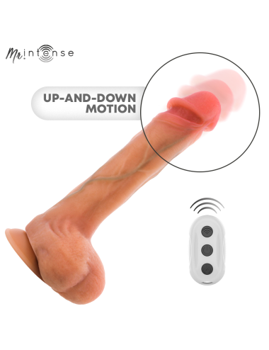 MR INTENSE - BRADLEY SILICONE VIBRATING DILDO WITH HEAT EFFECT AND REMOTE CONTROL 21 CM -Ø- 4.2 CM