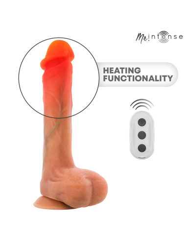 MR INTENSE - BRADLEY SILICONE VIBRATING DILDO WITH HEAT EFFECT AND REMOTE CONTROL 21 CM -Ø- 4.2 CM