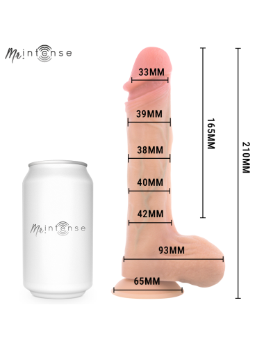 MR INTENSE - BRADLEY SILICONE VIBRATING DILDO WITH HEAT EFFECT AND REMOTE CONTROL 21 CM -Ø- 4.2 CM