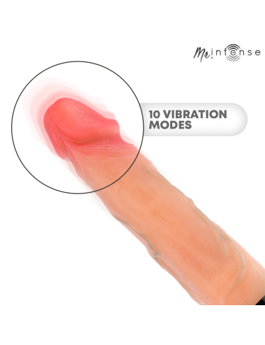 MR INTENSE - JEAN UP&DOWN VIBRATOR SILICONE WITH HEAT EFFECT 24 CM -Ø- 3.8 CM