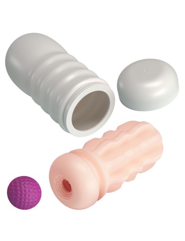 PRETTY LOVE - FLORA VAGINA MASTURBATOR WITH SUCTION CUP AND INTERNAL TEXTURES