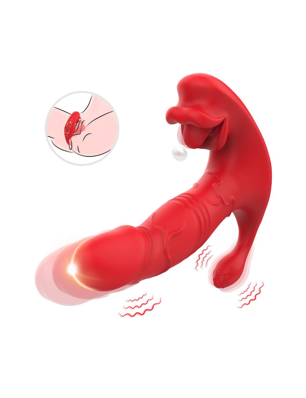 ARMONY - ANAL VIBRATOR PANTY C AND G-SPOT STIMULATOR REMOTE CONTROL RED