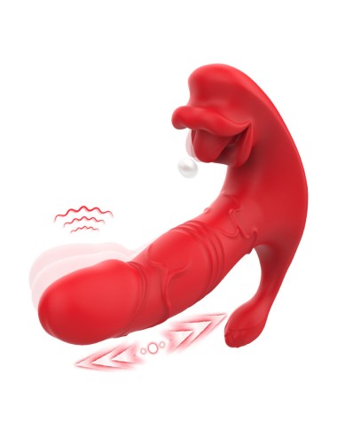ARMONY - ANAL VIBRATOR PANTY C AND G-SPOT STIMULATOR REMOTE CONTROL RED