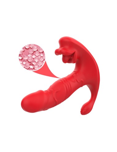 ARMONY - ANAL VIBRATOR PANTY C AND G-SPOT STIMULATOR REMOTE CONTROL RED