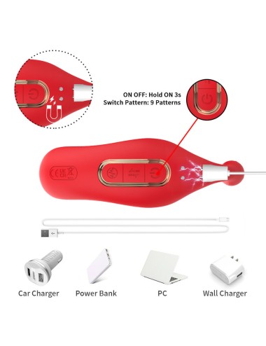 ARMONY - ANAL VIBRATOR PANTY C AND G-SPOT STIMULATOR REMOTE CONTROL RED