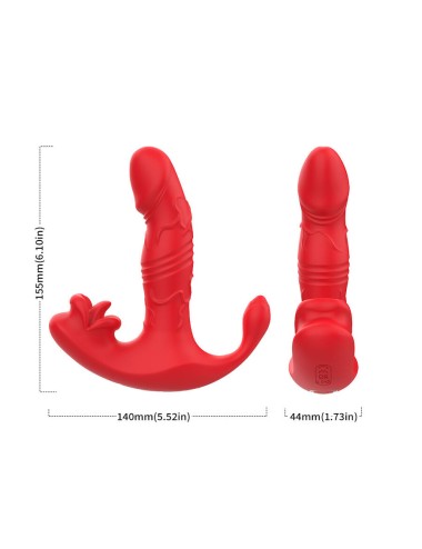 ARMONY - ANAL VIBRATOR PANTY C AND G-SPOT STIMULATOR REMOTE CONTROL RED