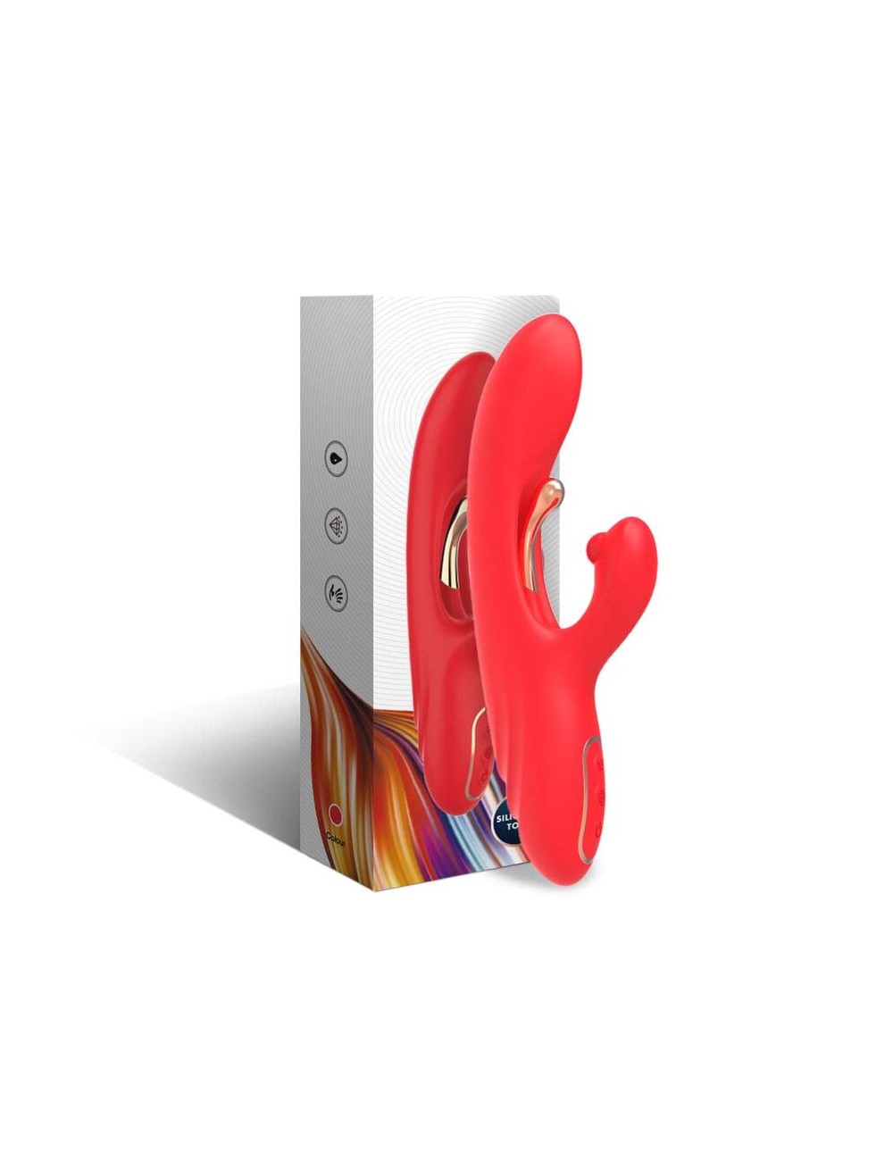 ARMONY - G-SPOT AND CLITORIS STIMULATOR VIBRATOR WITH OSCILLATING TONGUE RED