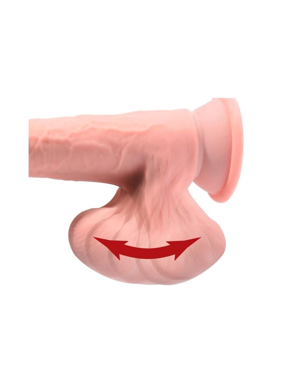 KING COCK PLUS - TRIPLE DENSITY REALISTIC DILDO WITH SWINGING TESTICLES 23 CM FLESH