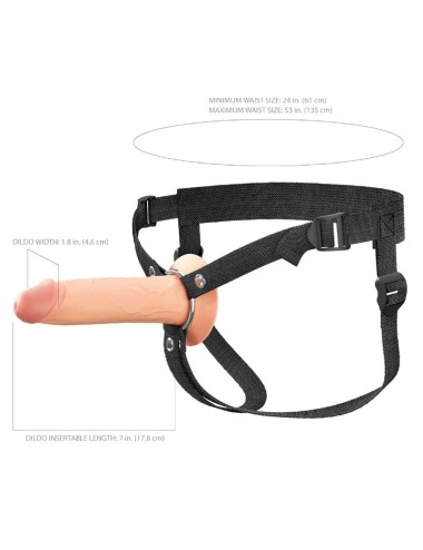 FANTASY X-TENSIONS ELITE - 20.3 CM HOLLOW SILICONE STRAP-ON